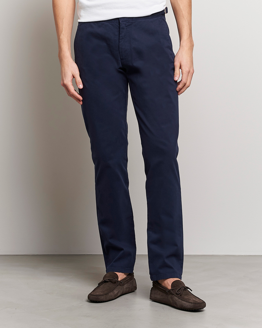 Herr | Orlebar Brown | Orlebar Brown | Fallon Cotton Stretch Trousers Dark Navy