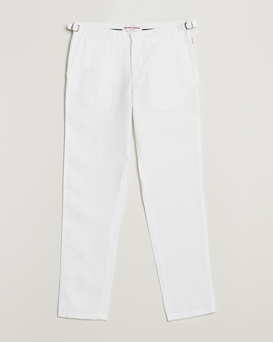 Herr | Byxor | Orlebar Brown | Griffon Linen Trousers White