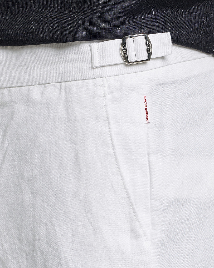 Herr | Byxor | Orlebar Brown | Griffon Linen Trousers White