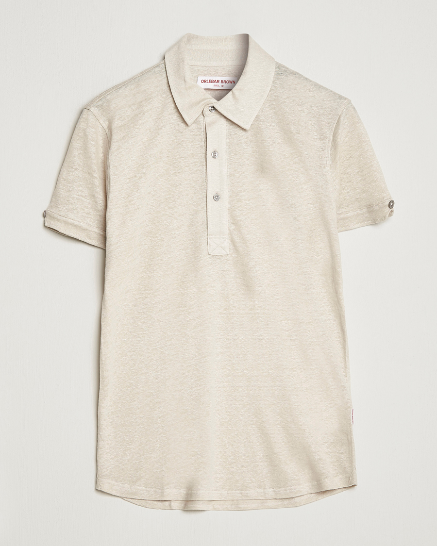Herr | Pikéer | Orlebar Brown | Sebastian Linen Polo Pebble