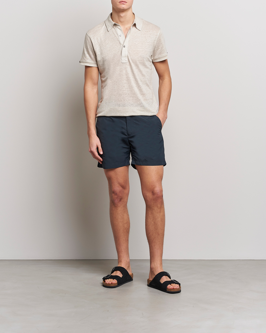 Herr | Pikéer | Orlebar Brown | Sebastian Linen Polo Pebble