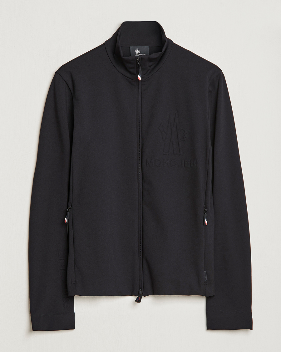 Herr | Tröjor | Moncler Grenoble | Embossed Full Zip Cardigan Black