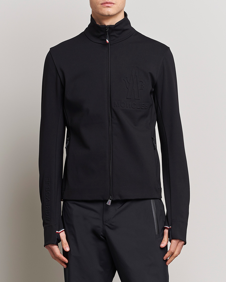 Herr | Tröjor | Moncler Grenoble | Embossed Full Zip Cardigan Black