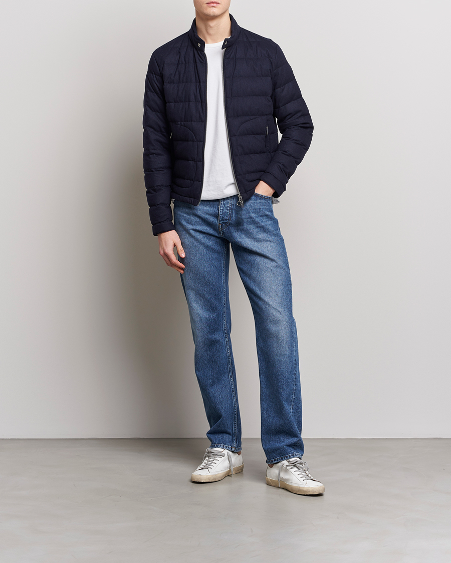 Herr | Jackor | Moncler | Acorus Flannel Jacket Navy