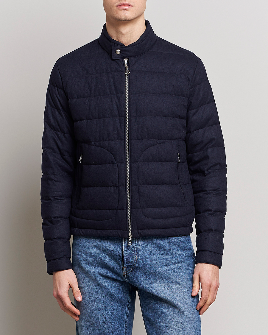 Herr | Jackor | Moncler | Acorus Flannel Jacket Navy
