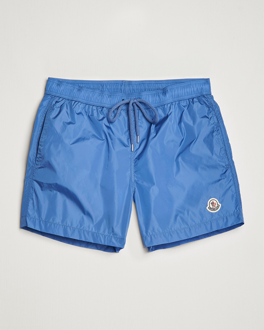 Herr | Badbyxor | Moncler | Nylon Swim Trunks Light Blue