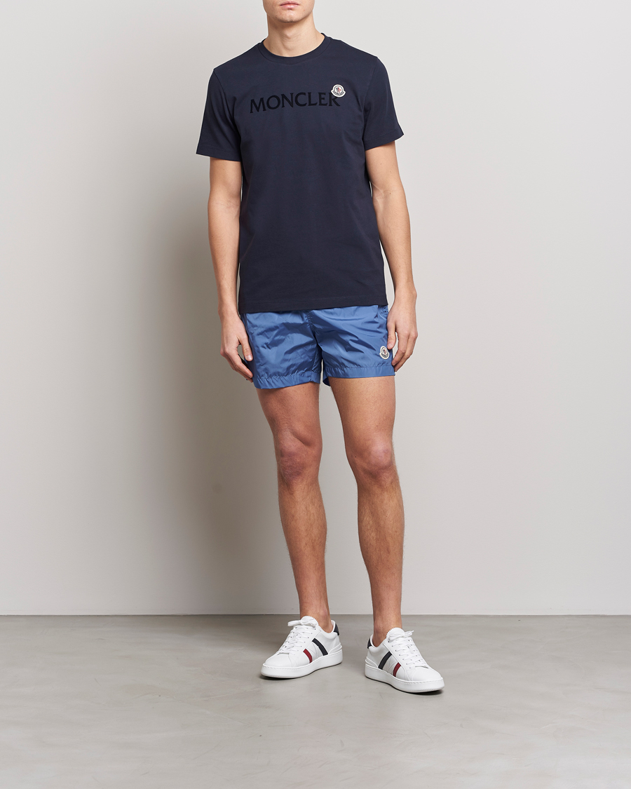 Herr | Badbyxor | Moncler | Nylon Swim Trunks Light Blue