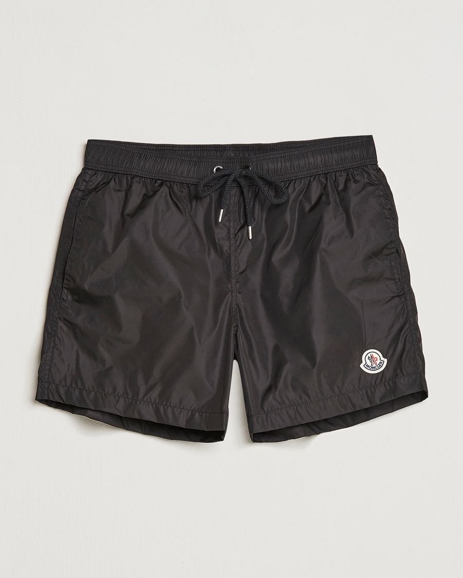 Herr | Badbyxor | Moncler | Nylon Swim Trunks Black