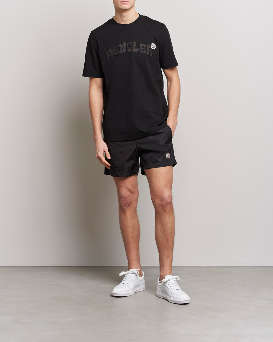Herr | Badbyxor | Moncler | Nylon Swim Trunks Black