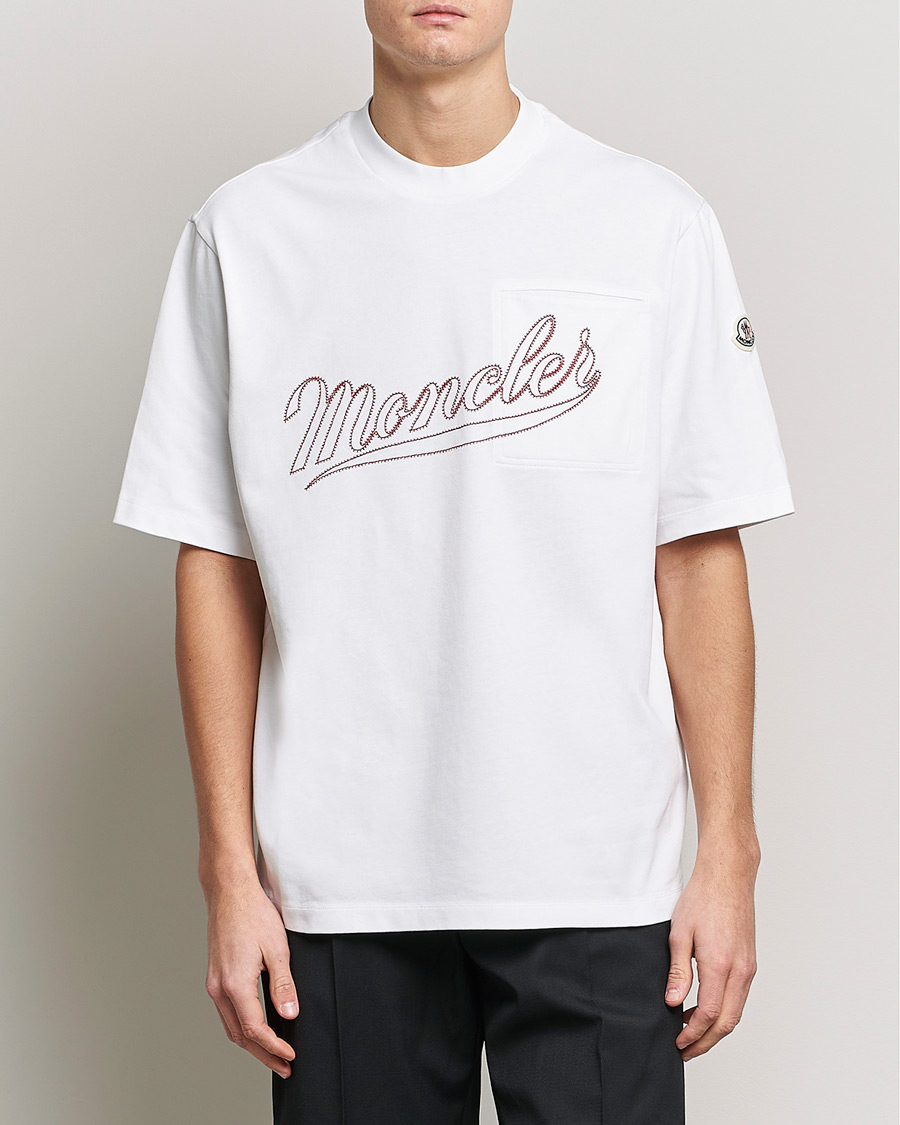 Herr | T-Shirts | Moncler | Signature T-Shirt White