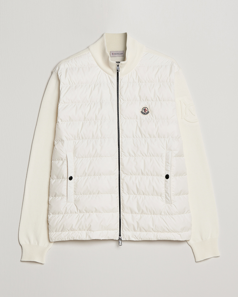 Herr | Tröjor | Moncler | Zip Padded Cardigan Off White