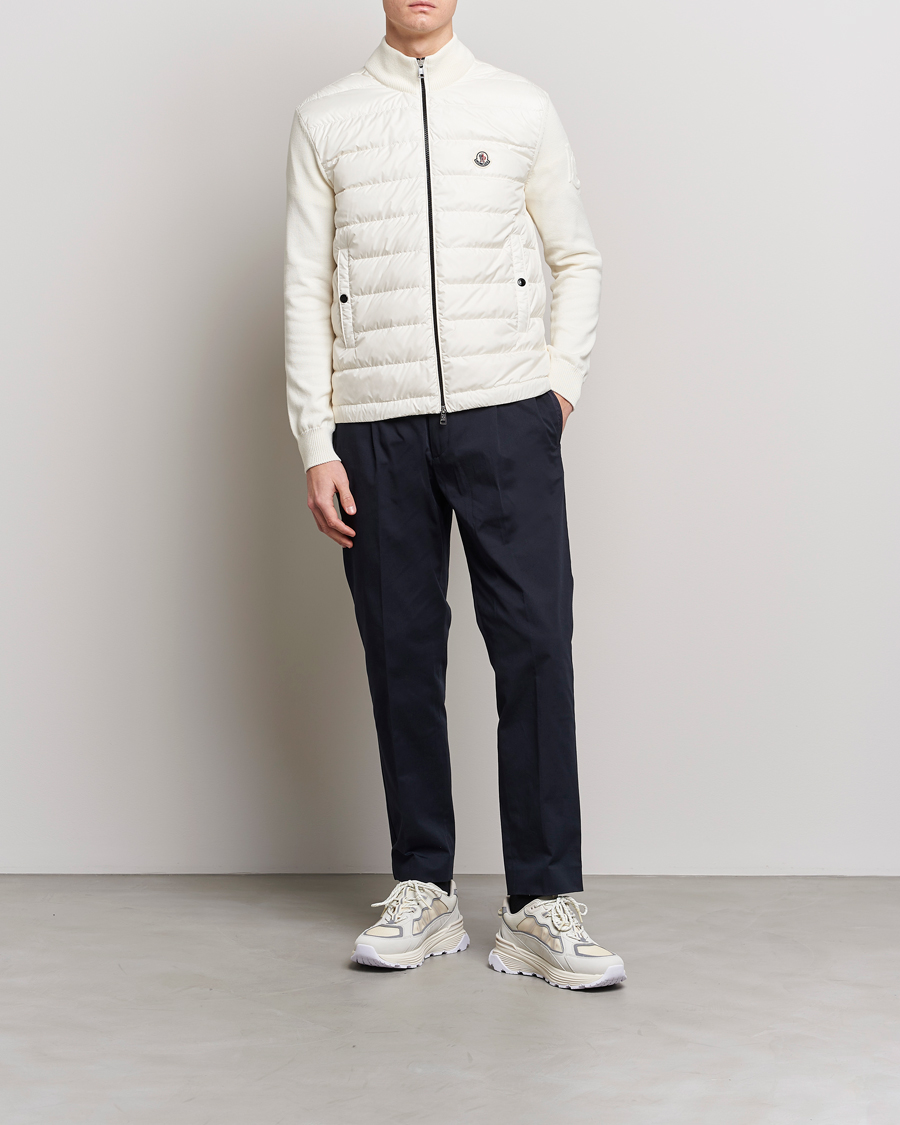 Herr | Tröjor | Moncler | Zip Padded Cardigan Off White