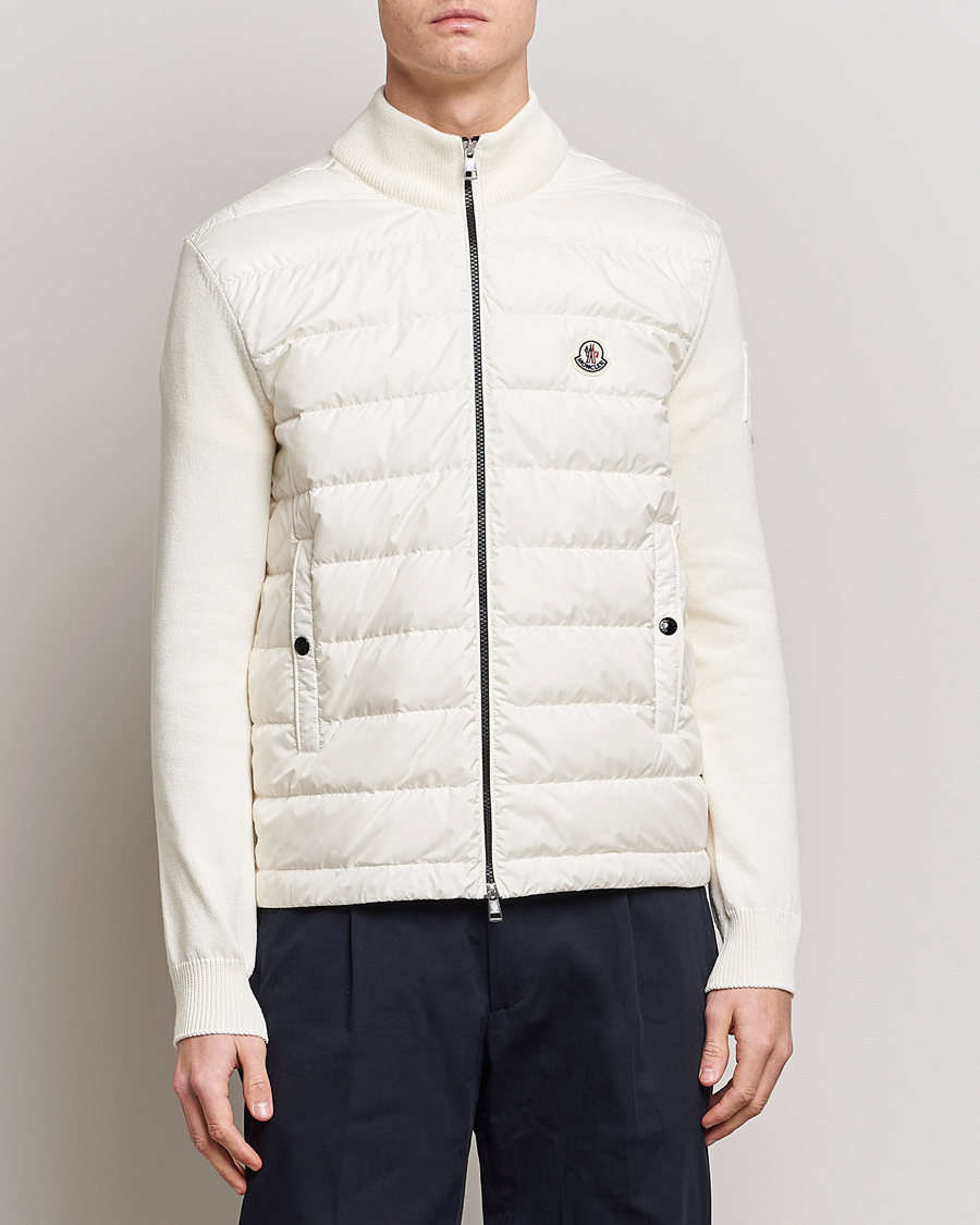 Herr | Tröjor | Moncler | Zip Padded Cardigan Off White