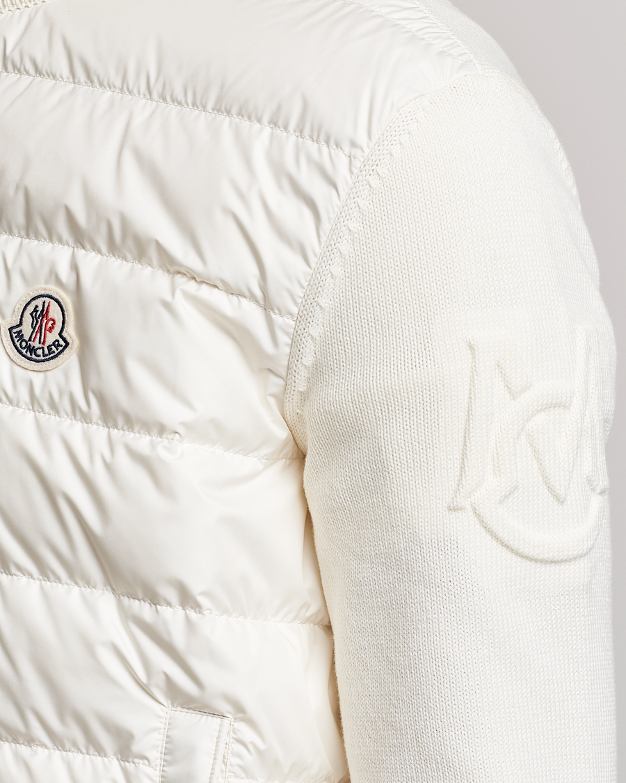 Herr | Tröjor | Moncler | Zip Padded Cardigan Off White