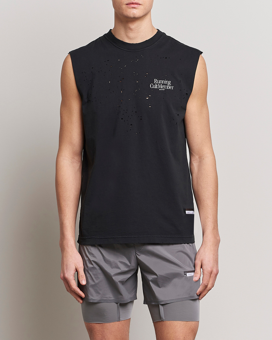 Herr | T-Shirts | Satisfy | MothTech Muscle Tee Black