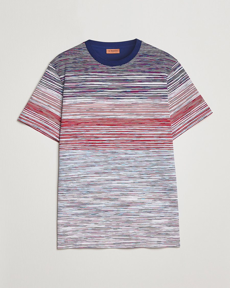 Herr | T-Shirts | Missoni | Space Dye T-Shirt Violet/Light Blue