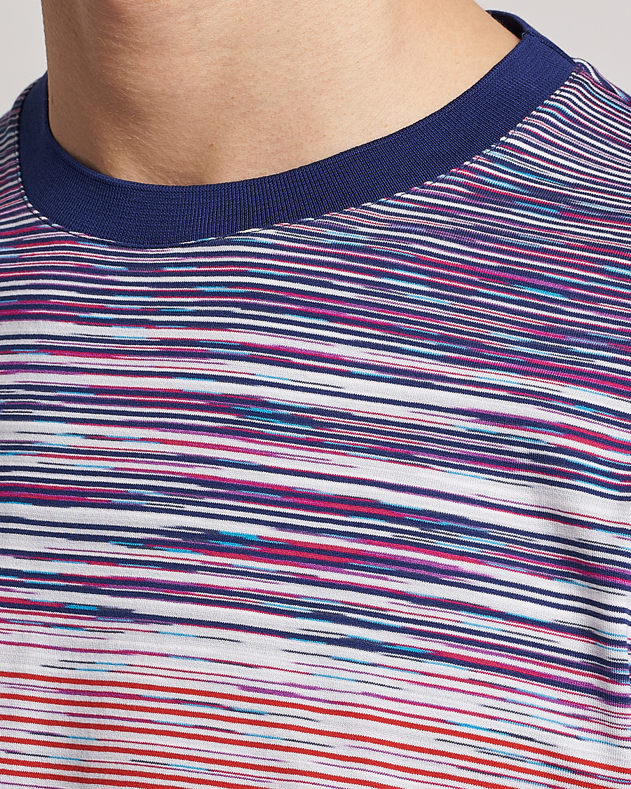 Herr | T-Shirts | Missoni | Space Dye T-Shirt Violet/Light Blue