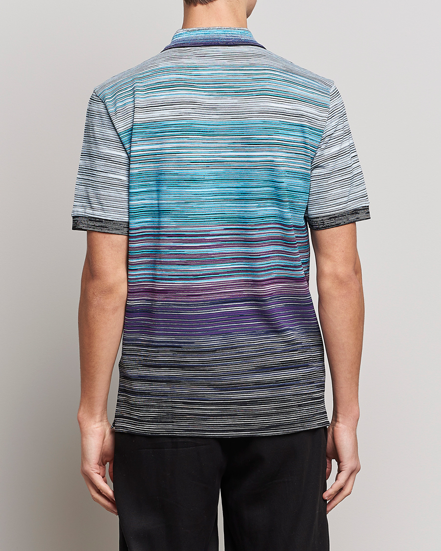 Herr | Pikéer | Missoni | Short Sleeve Space Dye Polo Navy/Violet