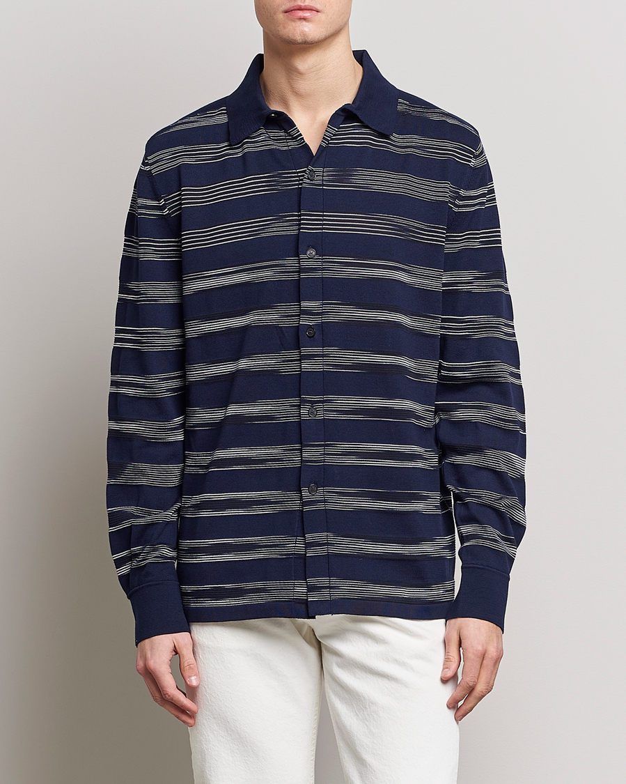 Herr | Missoni | Missoni | Space Dye Knitted Shirt Black/Navy
