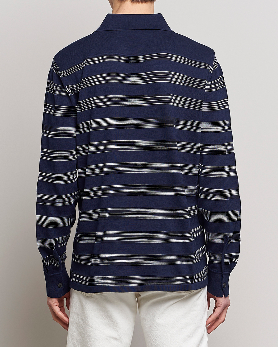 Herr | Skjortor | Missoni | Space Dye Knitted Shirt Black/Navy