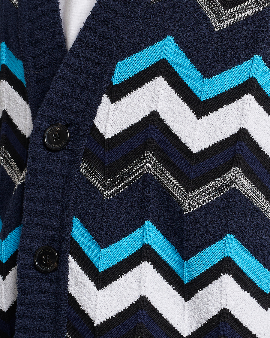 Herr | Tröjor | Missoni | Maxi Cardigan Navy/White