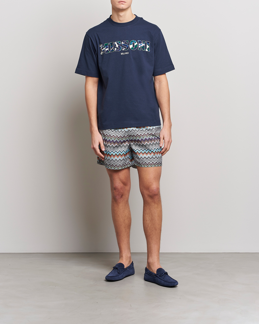 Herr | Badbyxor | Missoni | Zig Zag Swim Trunks Grey/Violet