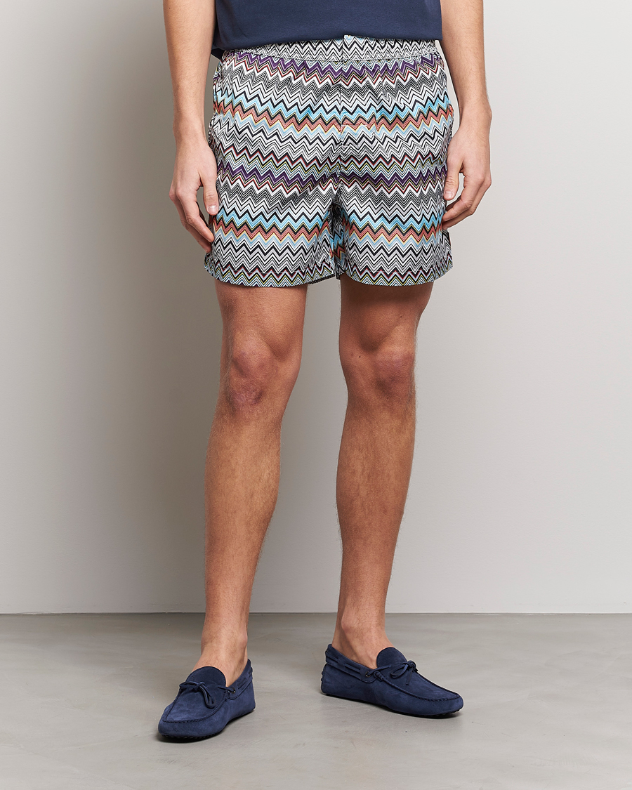 Herr | Badbyxor | Missoni | Zig Zag Swim Trunks Grey/Violet