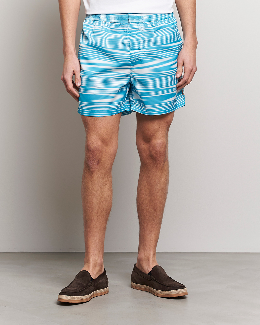 Herr |  | Missoni | Space Dye Swim Trunks Light Blue