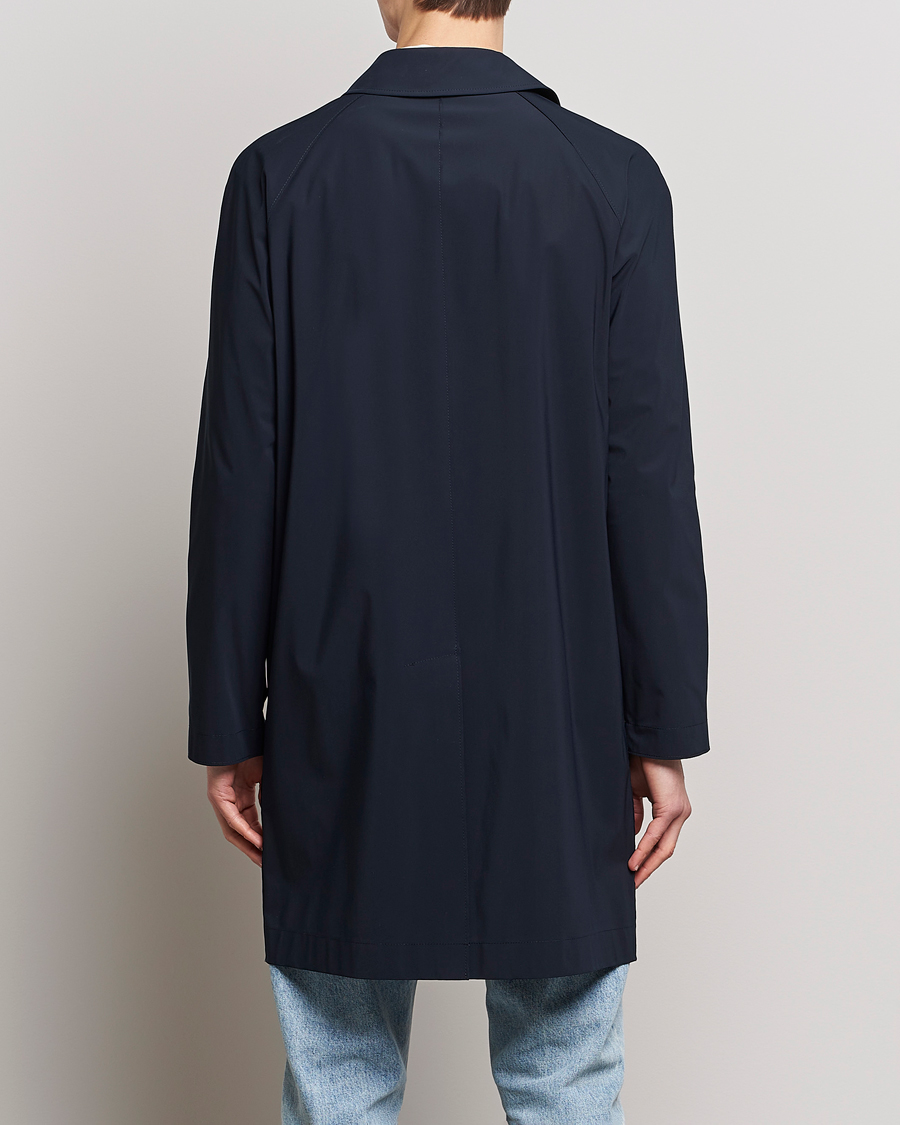 Herr | Jackor | Harris Wharf London | Light Technic Balmacaan Coat Dark Blue