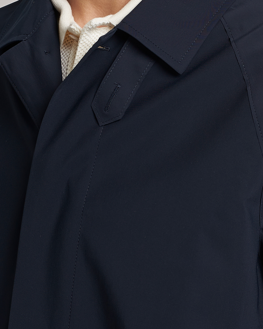 Herr | Jackor | Harris Wharf London | Light Technic Balmacaan Coat Dark Blue