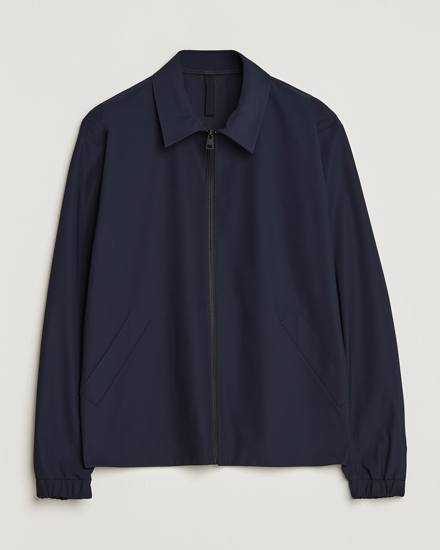 Herr | Jackor | Harris Wharf London | Light Technic Golf Jacket Dark Blue