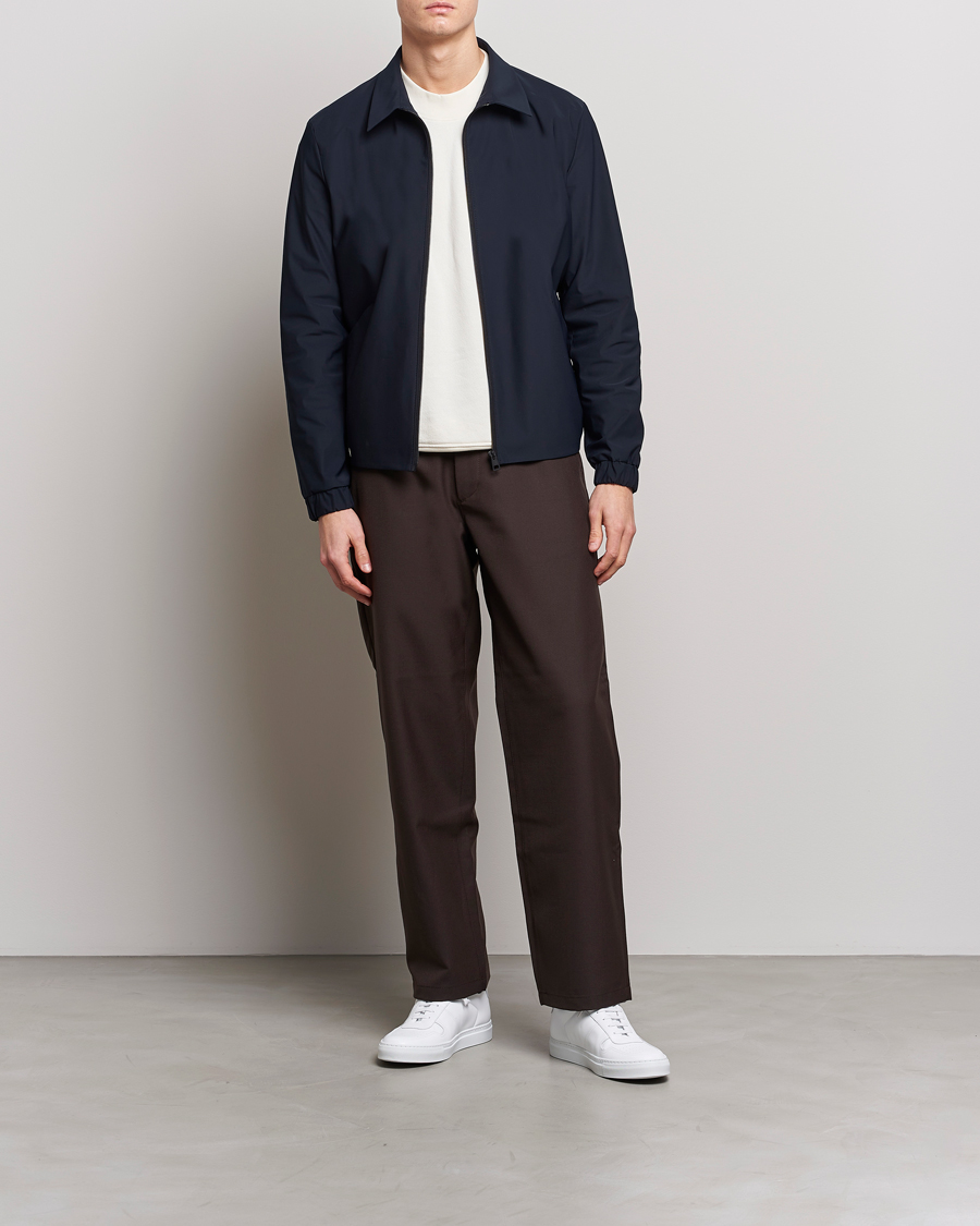 Herr | Jackor | Harris Wharf London | Light Technic Golf Jacket Dark Blue
