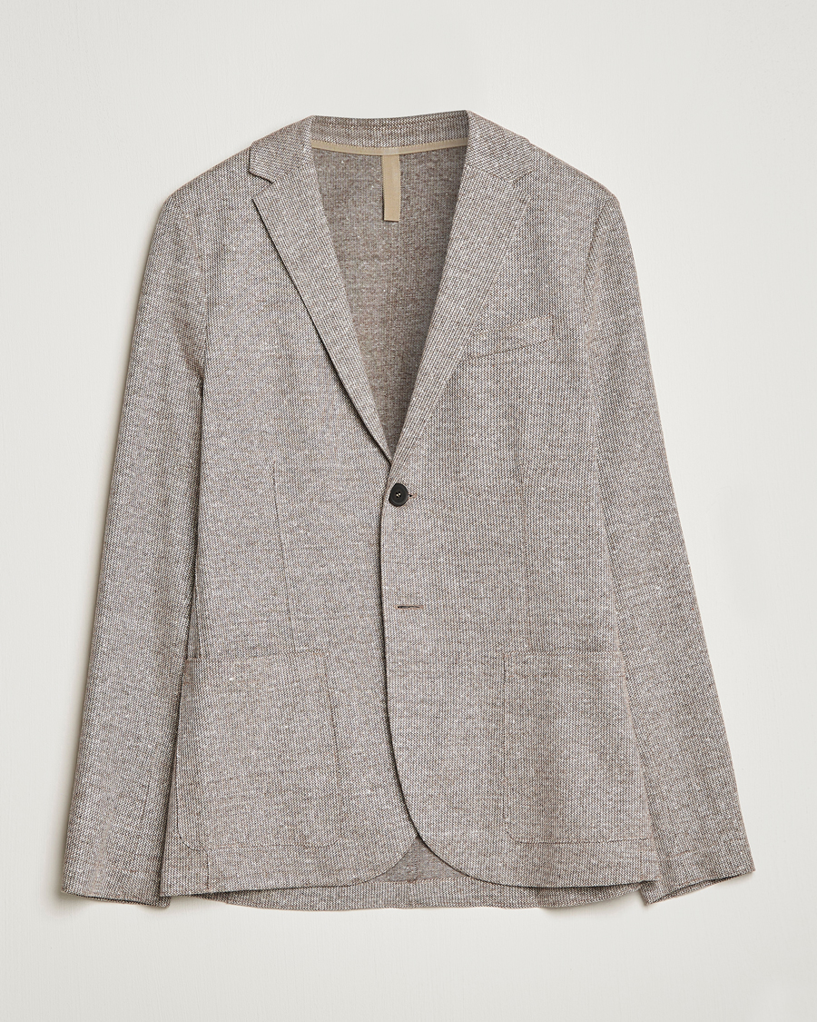 Herr | Kavajer | Harris Wharf London | Linen Blend Blazer Tobacco