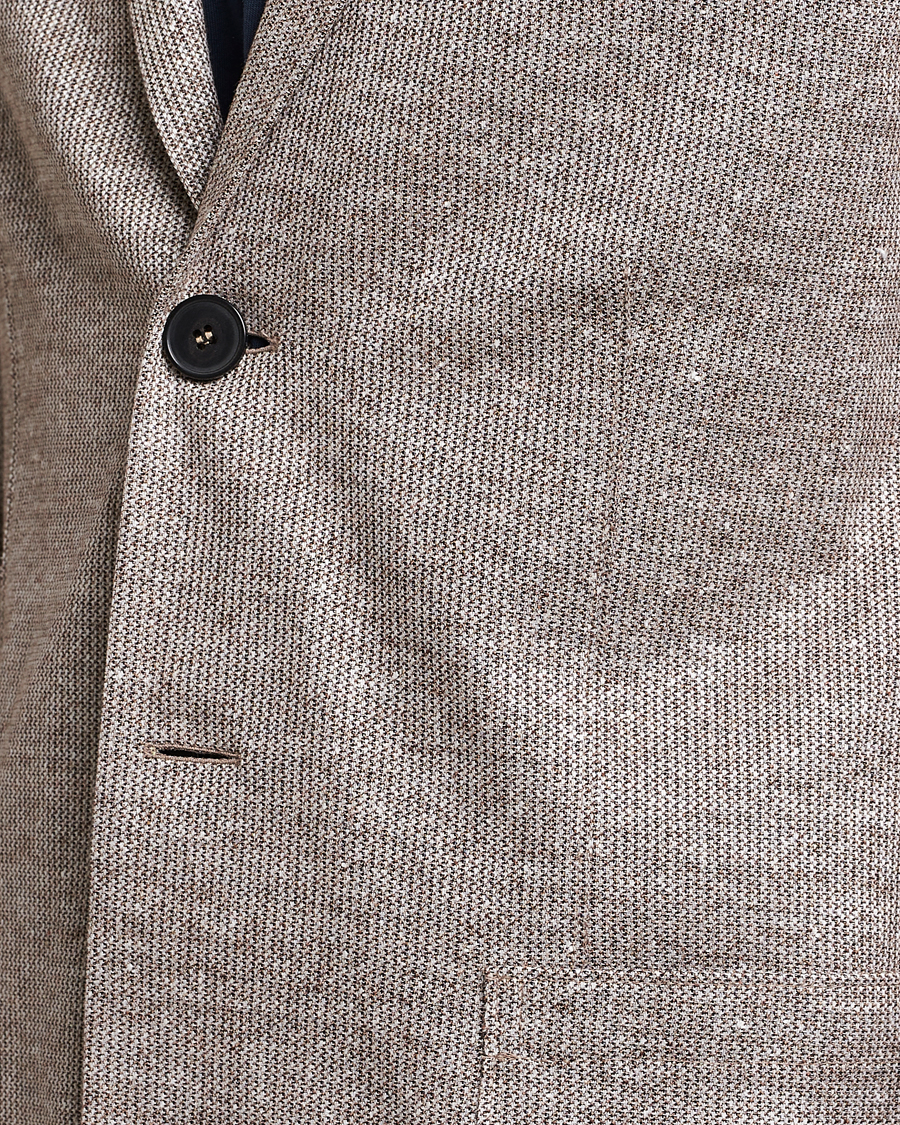 Herr | Kavajer | Harris Wharf London | Linen Blend Blazer Tobacco