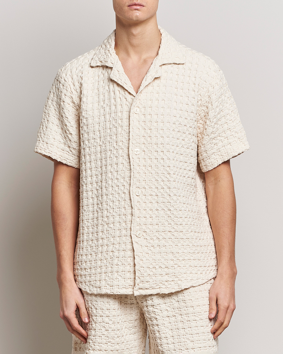 Herr |  | OAS | Cuba Waffle Shirt Ecru