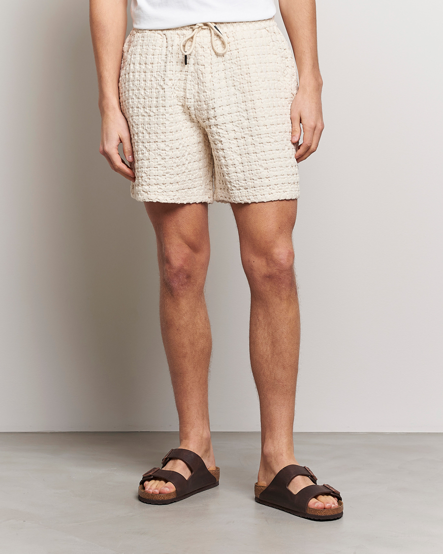 Herr | Shorts | OAS | Porto Waffle Shorts Ecru