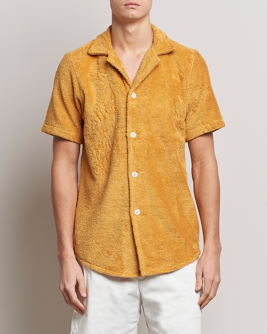 Herr | Kortärmade skjortor | OAS | Cuba Ruggy Shirt Mustard