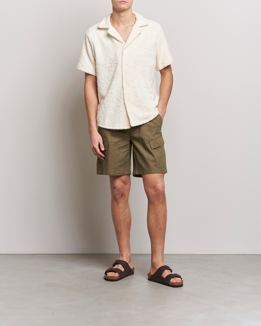 Herr | Shorts | OAS | Cargo Linen Shorts Army