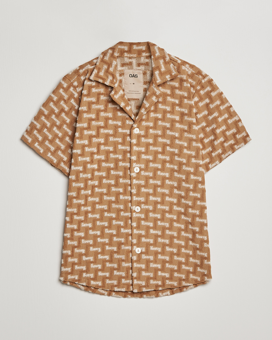 Herr | Skjortor | OAS | Terry Cuba Short Sleeve Shirt Camel