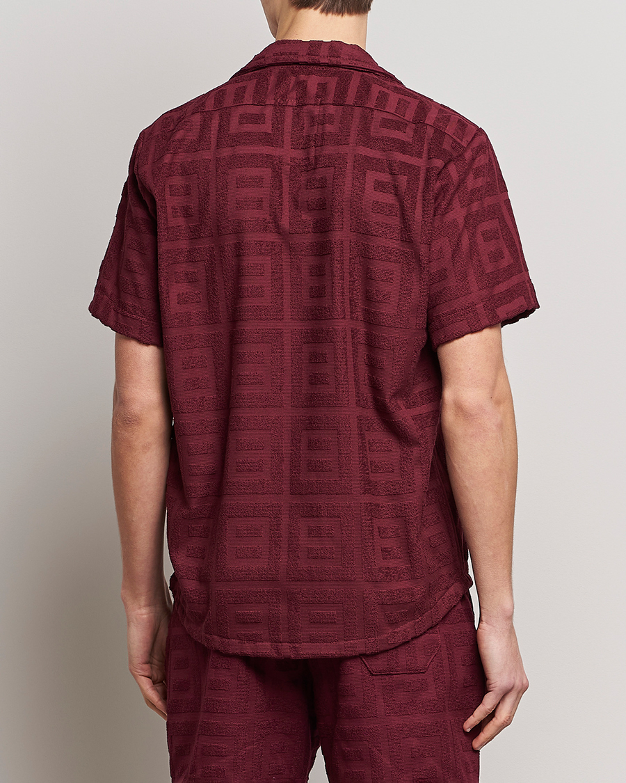 Herr | Skjortor | OAS | Terry Cuba Short Sleeve Shirt Burgundy
