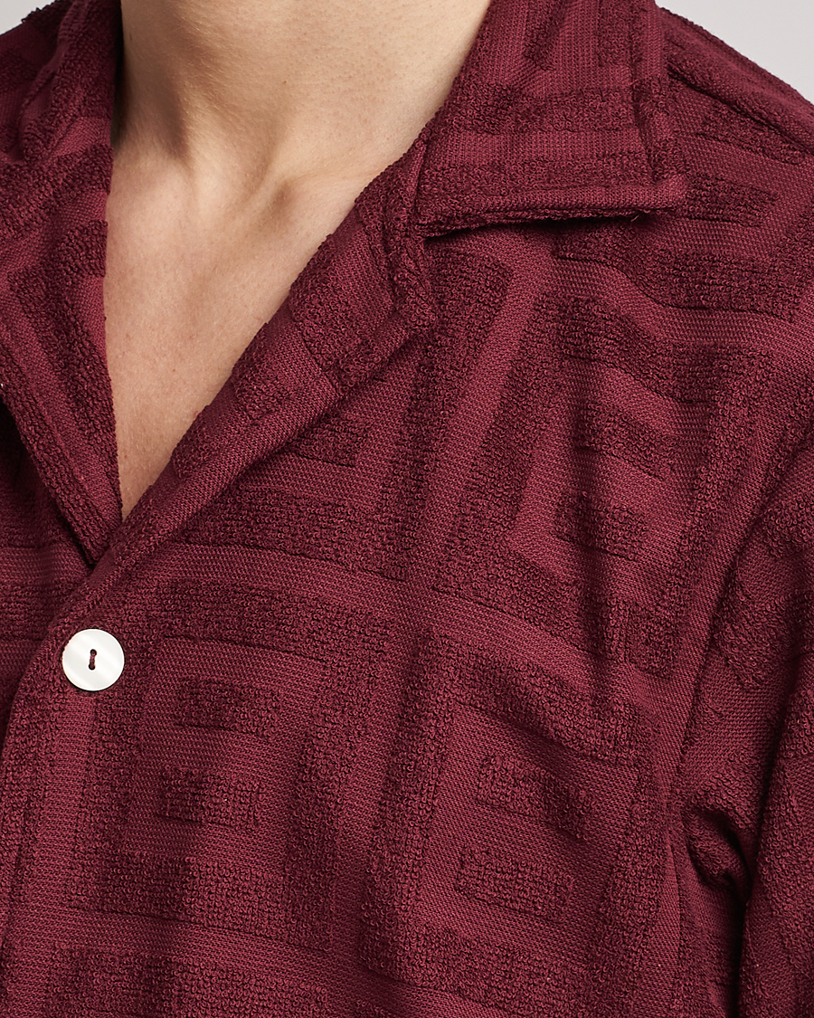 Herr | Skjortor | OAS | Terry Cuba Short Sleeve Shirt Burgundy