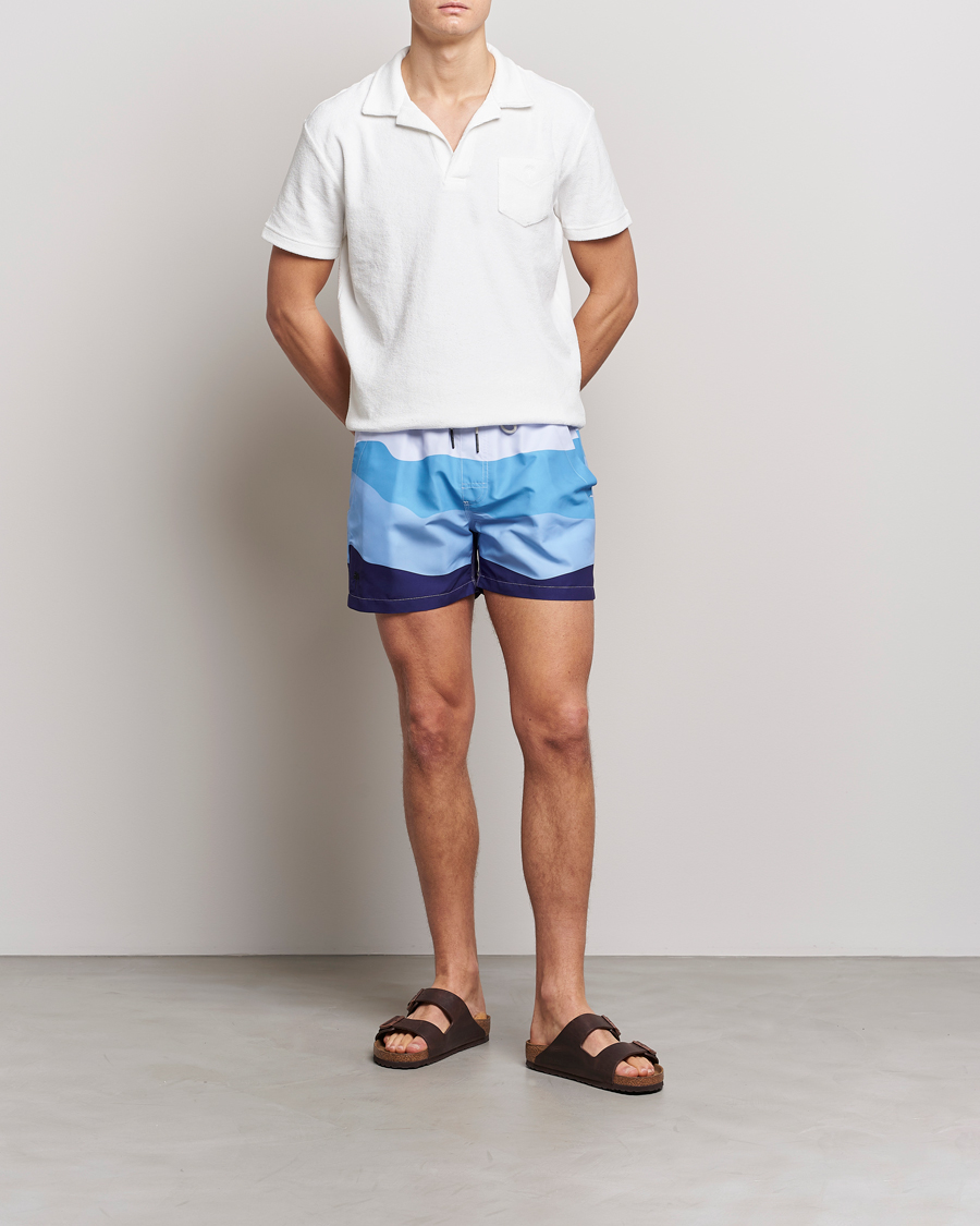 Herr | Badbyxor | OAS | Printed Swimshorts Ice Wave
