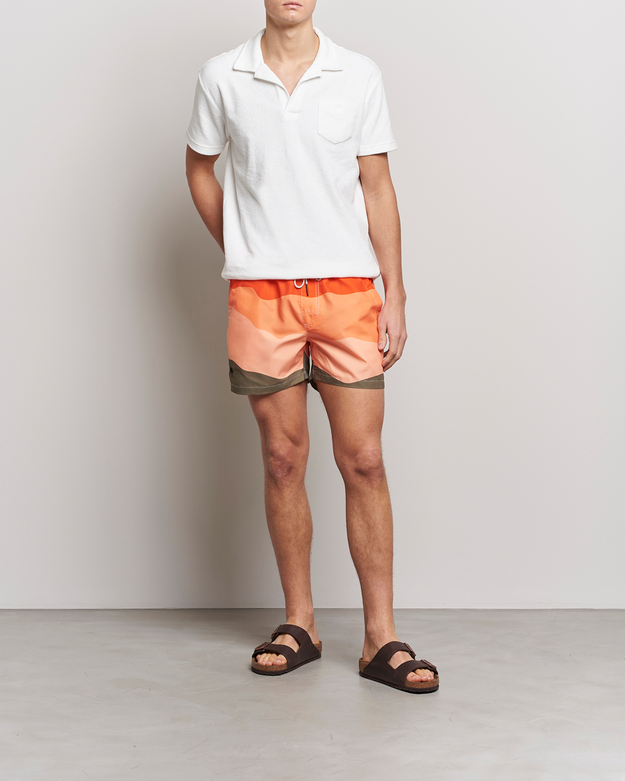 Herr | Badbyxor | OAS | Printed Swimshorts Fire Wave