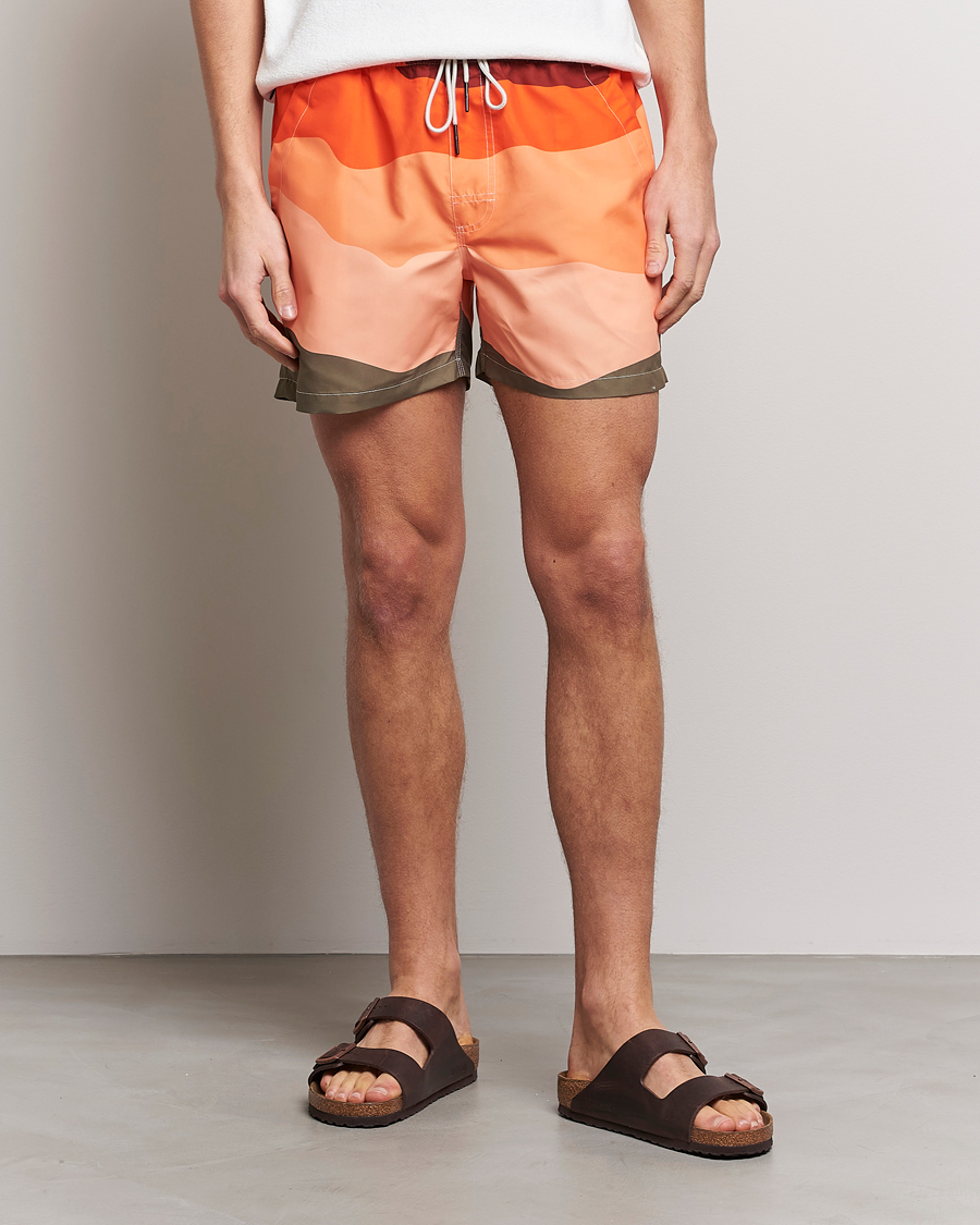 Herr | Badbyxor | OAS | Printed Swimshorts Fire Wave