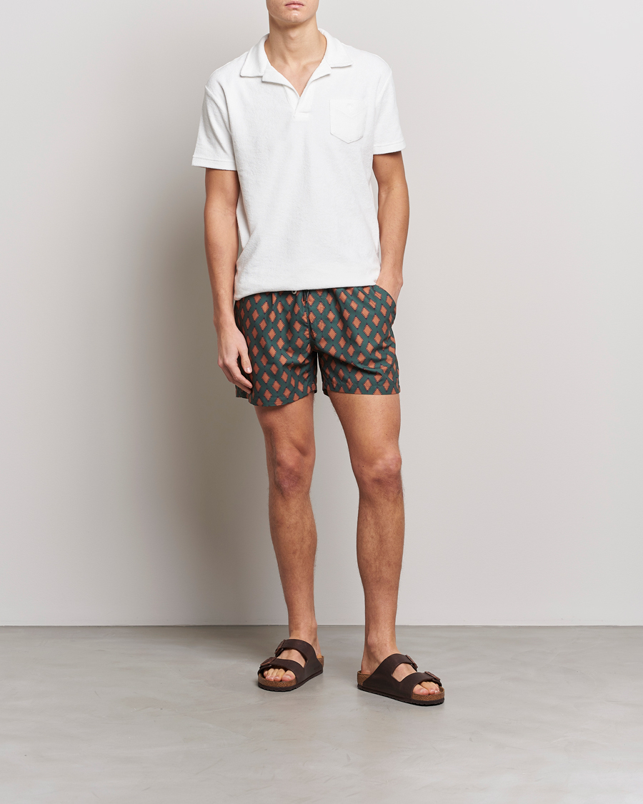 Herr | Badbyxor | OAS | Printed Swimshorts Smokin Rustic