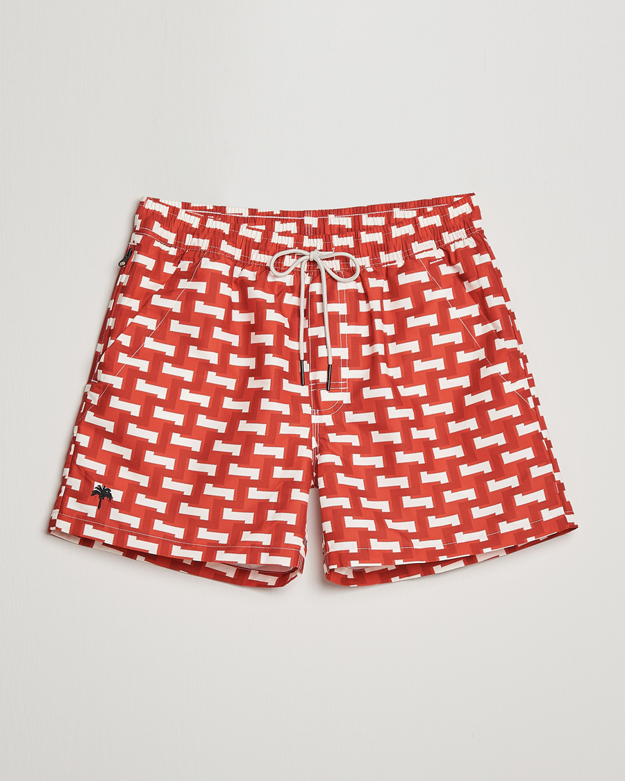 Herr | Badbyxor | OAS | Printed Swimshorts Layer Zig