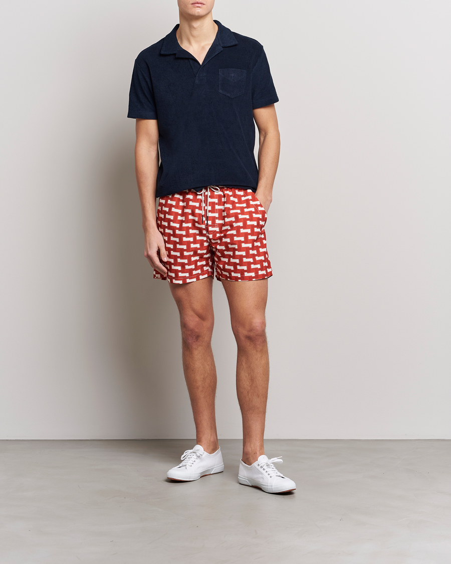 Herr | Badbyxor | OAS | Printed Swimshorts Layer Zig