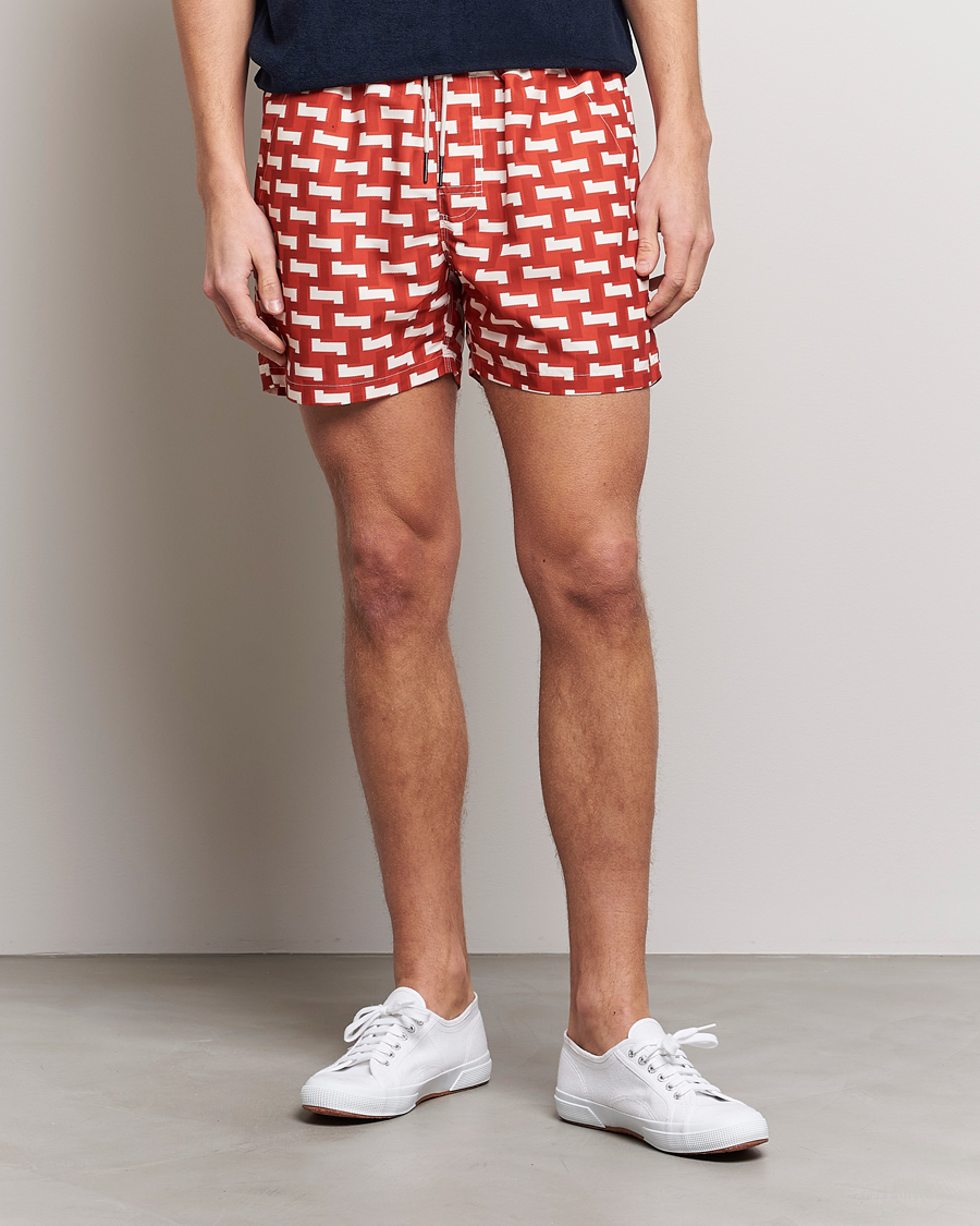 Herr | Badbyxor | OAS | Printed Swimshorts Layer Zig