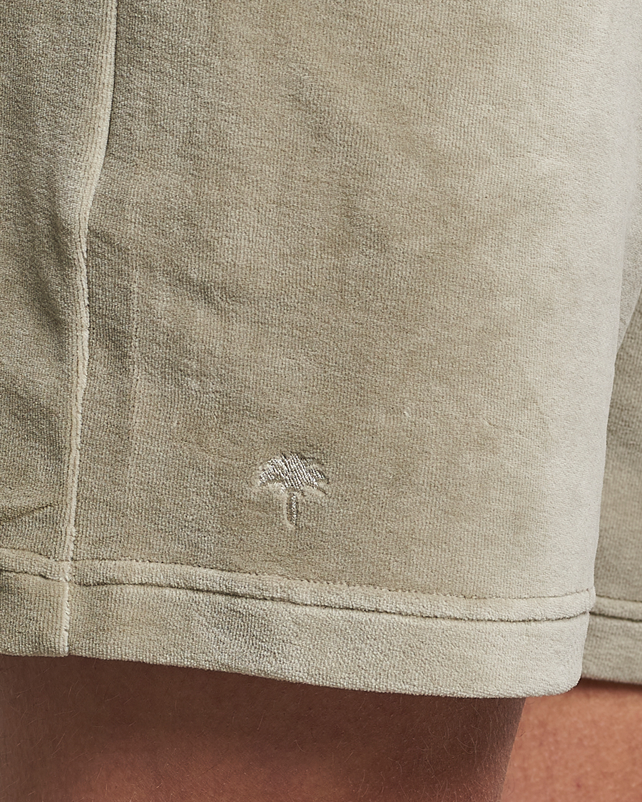 Herr | Shorts | OAS | Drawstring Velour Shorts Washed Grey