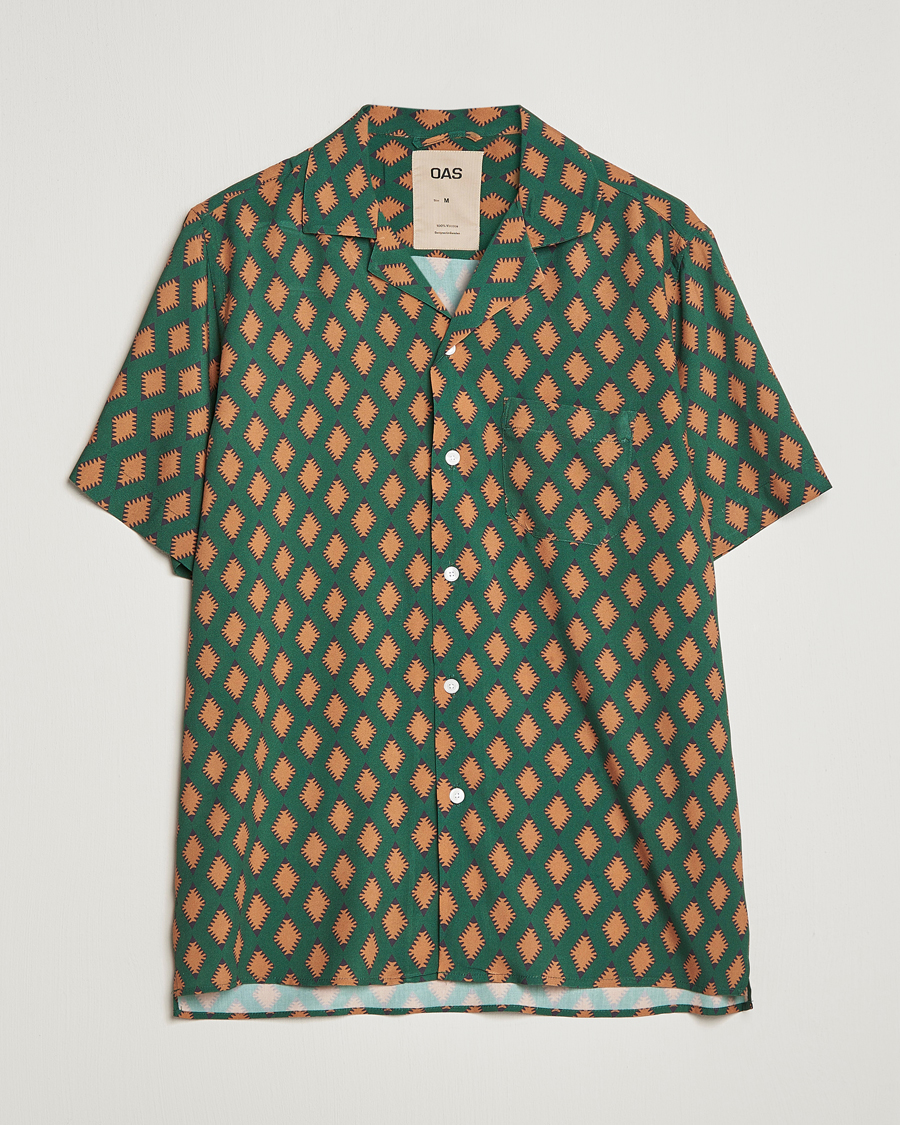 Herr | Skjortor | OAS | Viscose Resort Short Sleeve Shirt Smokin Rustic